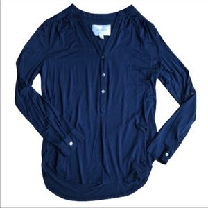 Amour Vert Royal Blue Long Sleeve Top